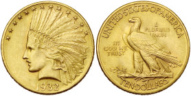ETATS-UNIS, AV 10 dollars, 1932. Fr. 166. Fines griffes.

presque Superbe / about Extremely Fine