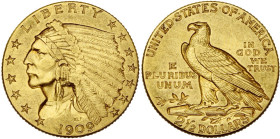 ETATS-UNIS, AV 2 1/2 dollars, 1909. Fr. 120.

Très Beau / Very Fine