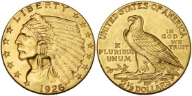 ETATS-UNIS, AV 2 1/2 dollars, 1926. Fr. 120. Fines griffes.

Très Beau à Superbe / Very Fine - Extremely Fine
