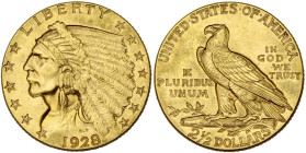 ETATS-UNIS, AV 2 1/2 dollars, 1928. Fr. 120.

Très Beau à Superbe / Very Fine - Extremely Fine