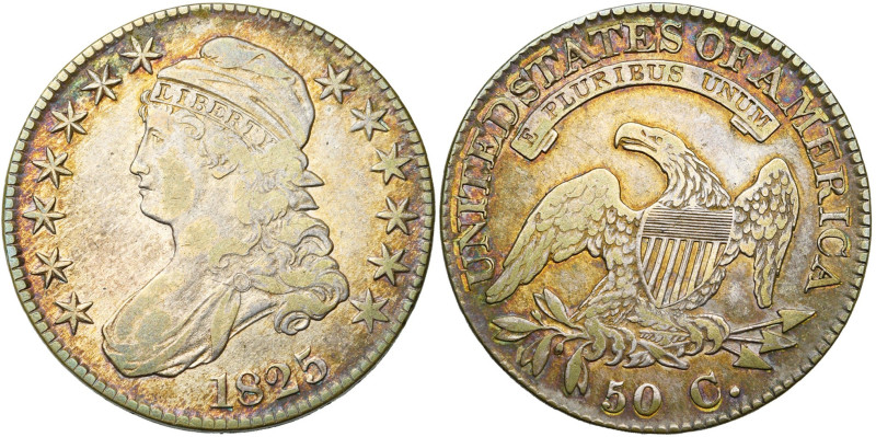 ETATS-UNIS, AR 50 cents, 1825. Capped bust. K.M. 37.

presque Très Beau / abou...