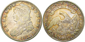 ETATS-UNIS, AR 50 cents, 1825. Capped bust. K.M. 37.

presque Très Beau / about Very Fine