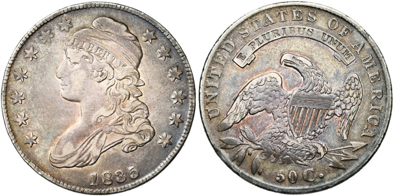 ETATS-UNIS, AR 50 cents, 1835. Capped bust. K.M. 37. Belle patine.

Très Beau ...