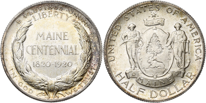 ETATS-UNIS, AR 1/2 dollar, 1920. Maine centennial. K.M. 146. Petits coups.

Su...