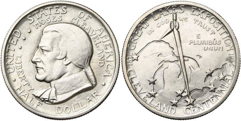 ETATS-UNIS, AR 1/2 dollar, 1936. Cleveland - Great Lakes exposition. K.M. 177. P...