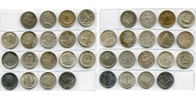 ETATS-UNIS, lot de 18 p. commémoratives: 1/2 dollar 1892 (Columbian Exposition), 1918 (Lincoln), 1920 (Maine, doré), 1920 D (Pilgrim), 1922 (Grant), 1...