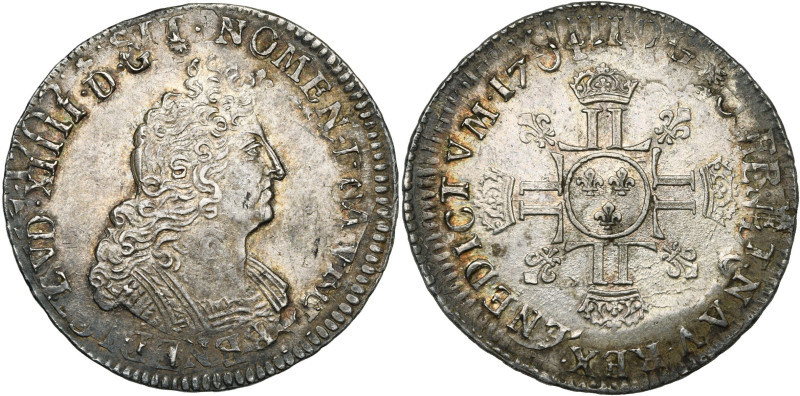 FRANCE, Royaume, Louis XIV (1643-1715), AR demi-écu aux huit L, 1704, atelier in...