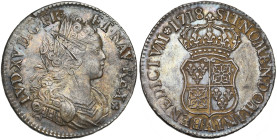 FRANCE, Royaume, Louis XV (1715-1774), AR écu de Navarre, 1718 A, Paris. D/ B. enfantin à d., l., dr. et cuir. R/ Ecu écartelé de France-Navarre, écha...