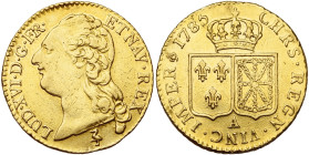 FRANCE, Royaume, Louis XVI (1774-1793), AV louis d'or à la tête nue, 1785 A, Paris. 1re année d'émission. Frappé à partir du 22 novembre 1785. D/ T. n...