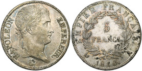 FRANCE, Napoléon Ier (1804-1814), AR 5 francs, 1810 A, Paris. Gad. 584; Dav. 85. Coups et fines griffes.

Très Beau à Superbe / Very Fine - Extremel...