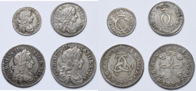 GRANDE-BRETAGNE, Charles II (1660-1685), AR maundy set (4 p.: 1, 2, 3 et 4 pence), 1684. S. 3392.

Très Beau / Very Fine