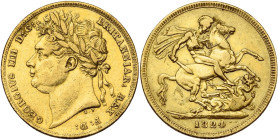 GRANDE-BRETAGNE, Georges IV (1820-1830), AV souverain, 1824. S. 3800. 7,93 g. Nettoyé.

presque Très Beau / about Very Fine
