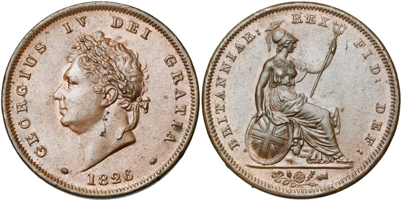 GRANDE-BRETAGNE, Georges IV (1820-1830), AR penny, 1826. 2e émission. S. 3823 (p...