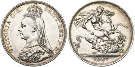 GRANDE-BRETAGNE, Victoria (1837-1901), AR couronne, 1887. Emission du Jubilé. S. 3921; Dav. 107. Fines griffes. Nettoyée.

Très Beau à Superbe / Ver...