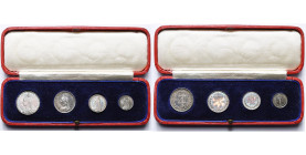 GRANDE-BRETAGNE, Victoria (1837-1901), maundy set (4 p.: 1, 2, 3 et 4 pence), 1892. S. 3932. Ecrin.

Superbe / Extremely Fine