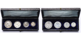 GRANDE-BRETAGNE, Edouard VII (1901-1910), maundy set (4 p.: 1, 2, 3 et 4 pence), 1902. S. 3985. Ecrin.

Superbe / Extremely Fine