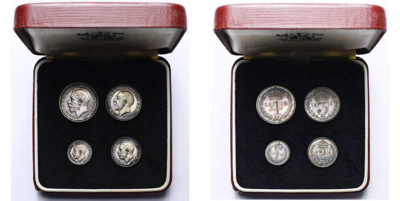 GRANDE-BRETAGNE, Georges V (1910-1936), maundy set (4 p.: 1, 2, 3 et 4 pence), 1...