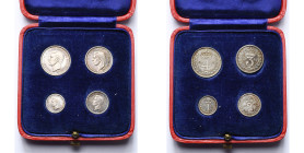 GRANDE-BRETAGNE, Georges VI (1936-1952), AR maundy set (4 p.: 1, 2, 3 et 4 pence), 1945. S. 4091. Ecrin original.

Fleur de Coin / Uncirculated