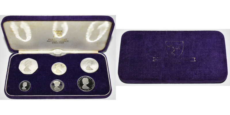 ILE DE MAN, Elisabeth II (1952-2022), écrin de 6 p. en platine (1/2, 1, 2, 5, 10...