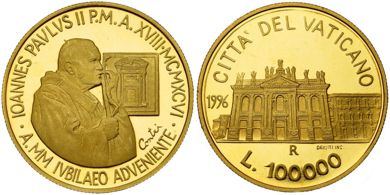 ITALIE, VATICAN, Jean-Paul II (1978-2005), (Karol Wojtyla), 100000 lire, 1996. B...