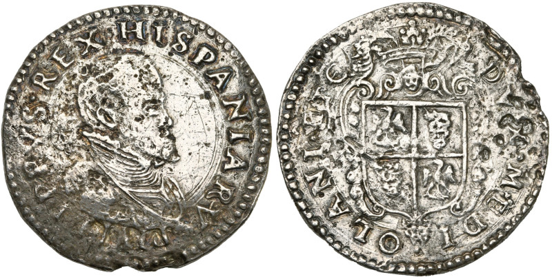 ITALIE, MILAN, Philippe II d'Espagne (1554-1598), AR scudo d'argento (ducatone),...