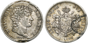 ITALIE, NAPLES, Joachim Murat (1808-1815), AR 5 lire, 1813. Point après la date, après NAPOLEONE et entre 5 lire. M. 487; G. 12. Défauts de flan sur l...