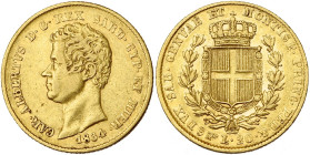 ITALIE, SAVOIE et SARDAIGNE, Charles Albert (1831-1849), AV 20 lire, 1834, Turin. M. 49; G. 24.

Très Beau / Very Fine