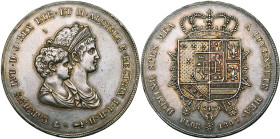 ITALIE, TOSCANE, Royaume d'Etrurie, Charles-Louis et Marie-Louise (1803-1807), AR dena (10 lire), 1807, Florence. 2e type. M. 236; G. 11; Dav. 152. Fi...