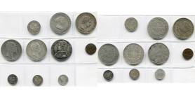 ITALIE, lot de 10 p., dont: Parme, Ferdinand de Bourbon, 3 lire, 1795; Lucques et Piombino, Elisa et Félix, 5 franchi, 1805; Savoie et Sardaigne, Char...