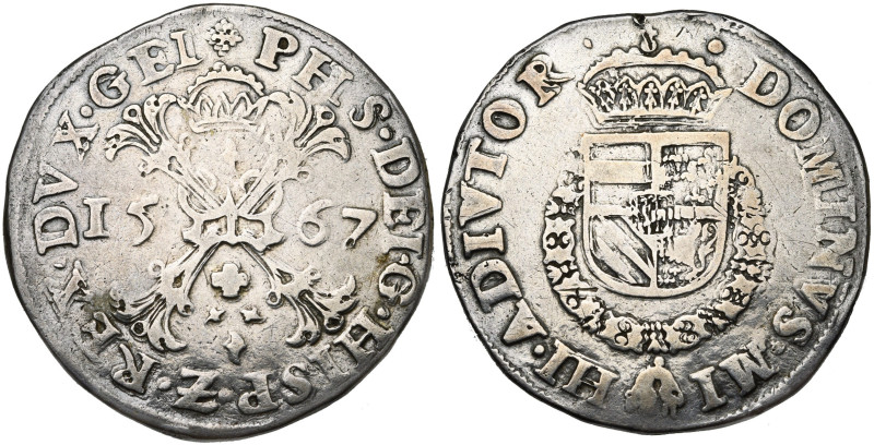 NEDERLAND, GELDERLAND, Hertogdom, Philips II (1555-1592), AR Bourgondische rijks...