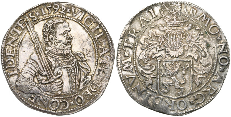 NEDERLAND, UTRECHT, Provincie, AR gehelmde rijksdaalder (prinsendaalder), 1592. ...