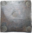 SUEDE, Fredrik Ier (1720-1751), Cu 4 daler silvermynt, 1733, Avesta. Plätmynt (plate money). SM 201. Rare. 233 x 240 mm. 3010 g.

Provient de la col...