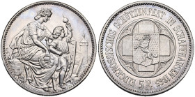 SUISSE, Confédération helvétique, AR 5 francs, 1865. Tir fédéral à Schaffhausen. Divo S8; Dav. 382.

presque Fleur de Coin / about Uncirculated...