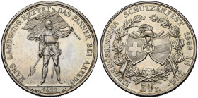 SUISSE, Confédération helvétique, AR 5 francs, 1869. Tir fédéral à Zug. Divo S10; Dav. 384.

Superbe à Fleur de Coin / Extremely Fine - Uncirculated...