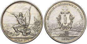 SUISSE, Confédération helvétique, AR 5 francs, 1874. Tir fédéral à Saint-Gall. Divo S12; Dav. 386.

Superbe / Extremely Fine