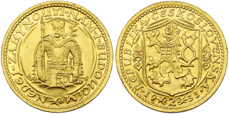 TCHECOSLOVAQUIE, AV 2 ducats, 1933. Fr. 1; Schl. 6. Petits coups sur la tranche....
