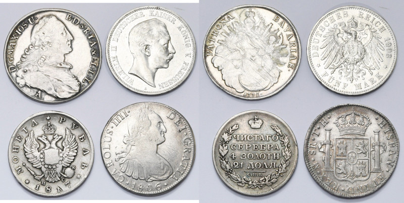 lot de 4 p.: Allemagne, Bavière, Maximilien III Joseph, Taler, 1775 A; Prusse, G...
