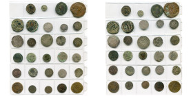lot de 29 p., dont: Théodose Ier, AE2, Constantinople; Anastase Ier, follis, Constantinople; Brabant, Charles Quint, gros, Anvers; Marie-Thérèse, plaq...