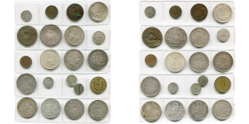 lot de 21 p., dont: Argentine, Rio de la Plata, real, 1813; Buenos Aires, 2 reales, 1860; Bolivie, boliviano, 1871; Brésil, 960 reis, 1816 (contremarq...