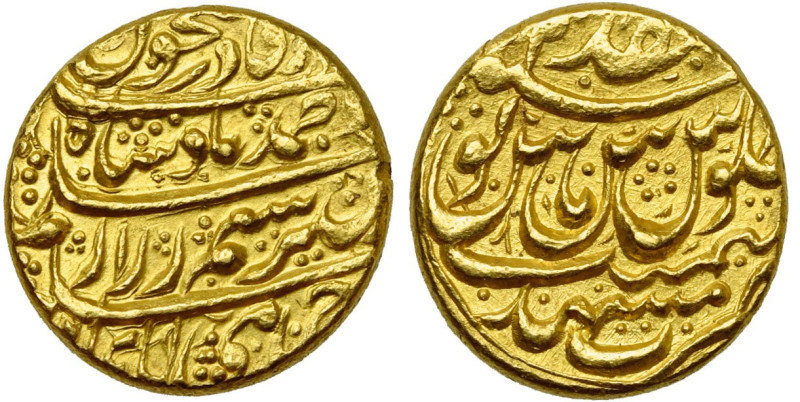 AFGHANISTAN, DURRANI Ahmad Shah (AD 1747-1772/AH 1160-1186) AV mohur, AH 116[ ],...