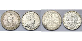 BRITISH TRADE COINAGE, lot of 2 pcs: Victoria, dollar, 1900 B, Bombay; Straits Settlements, Edward VII, dollar, 1904 (cleaned).

Very Fine / Very Fi...