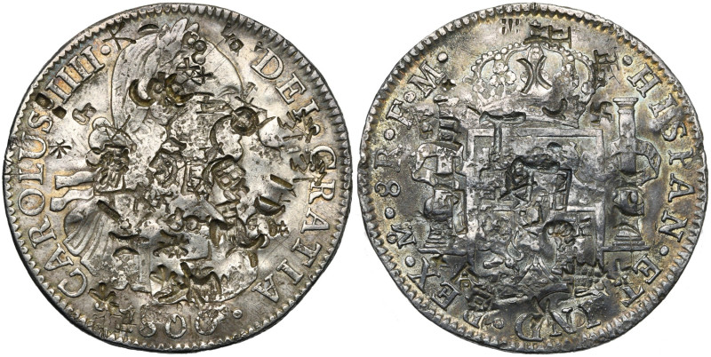 CHINA, AR Mexican 8 reales, 1800 FM, Mexico. With many chop marks. Grove 1618; A...