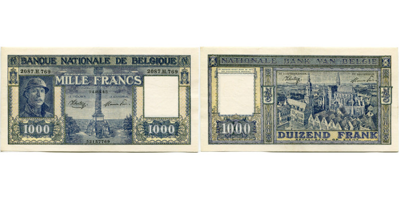 BELGIQUE, Banque Nationale, 1000 francs, 24.03.45. Type Dynastie. M.E. 102b.

...