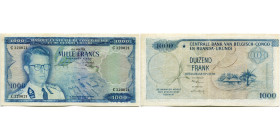 CONGO, Banque centrale du Congo belge et du Ruanda-Urundi, 1000 francs, 01.09.59. Série C. Pick 35; Martiny, Congo, BCCBRU15-7.

Beau à Très Beau / ...