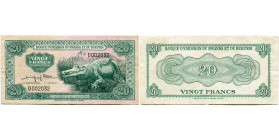 RWANDA-BURUNDI, Banque d’Emission du Rwanda et du Burundi, 20 francs, 05.10.60. Pick 3a. Légères traces de pli.

Très Beau à Superbe / Very Fine - E...