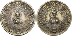 ALLEMAGNE, AR médaille, 1728, P. Werner. Siège vacant de l'évêché d'Osnabrück. D/ B. nimbé de saint Pierre de f., ten. une clé, dans un cercle d'écuss...