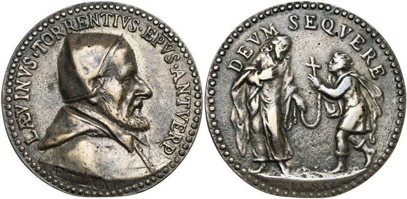 PAYS-BAS MERIDIONAUX, AR médaille, 1595, Jonghelinck (?). Laevinus Torrentius, é...