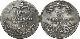 PAYS-BAS MERIDIONAUX, AR médaille, s.d. (1791), Th. van Berckel (non signée). Tranquillité rétablie dans les Pays-Bas autrichiens. D/ Sous une foi, FI...