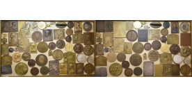 BELGIQUE, lot de 45 médailles, dont: 1902, Léon Vanderkindere; 1907, Charles Graux; 1908, Paul Janson; 1909, 75e anniversaire de l'Université libre de...