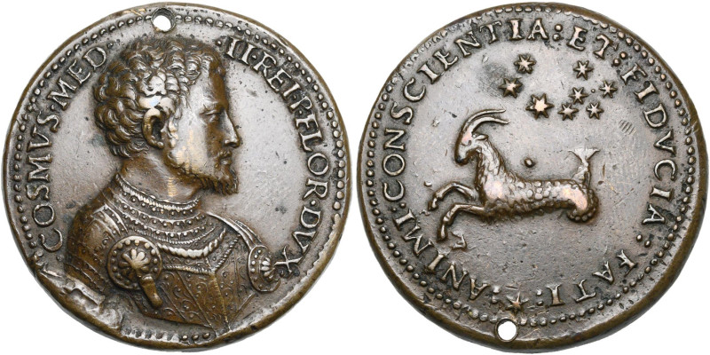 ITALIE, AE médaille, s.d. (1537), Domenico de Vetri. Cosme Ier de Médicis, duc d...